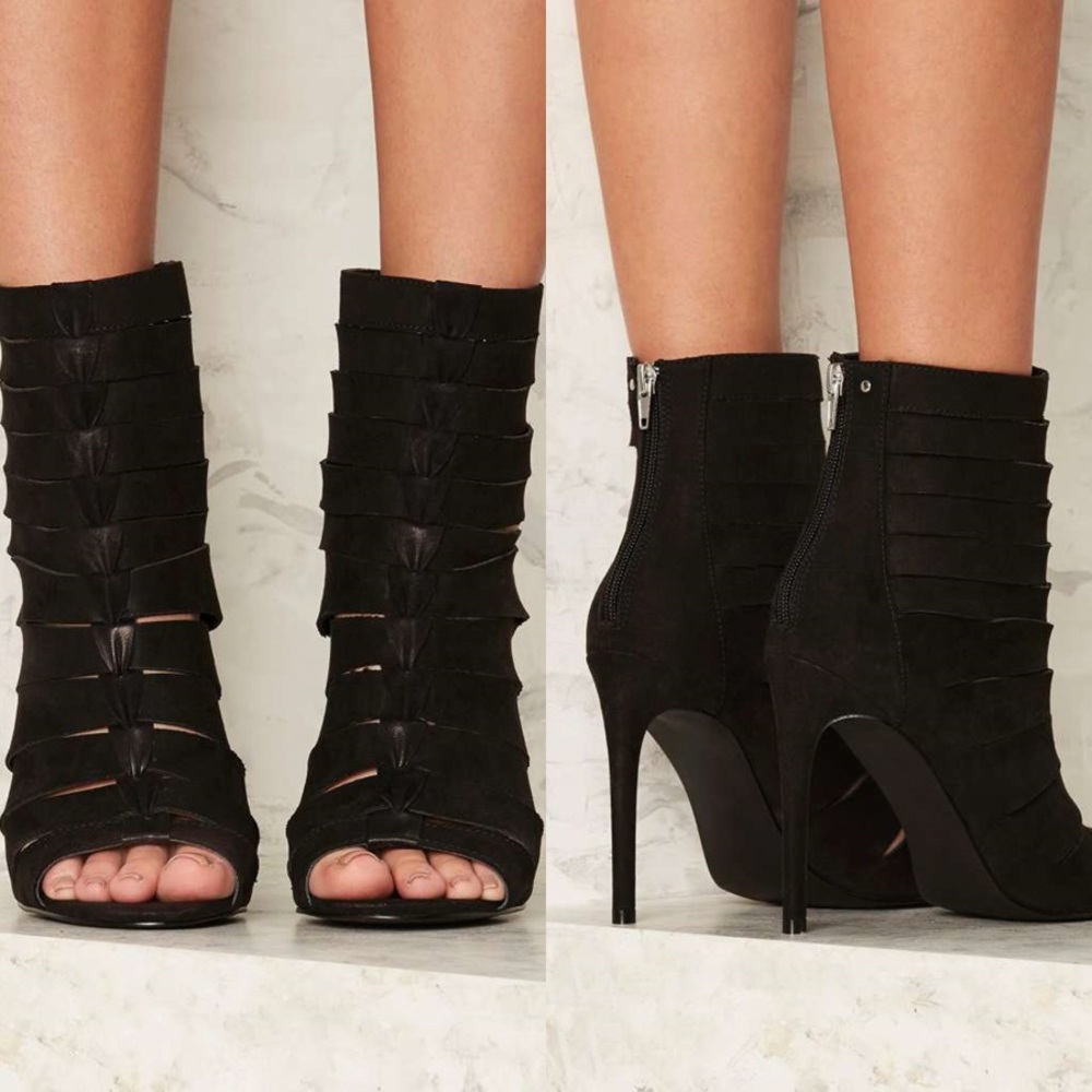 Suede Bootie Heels